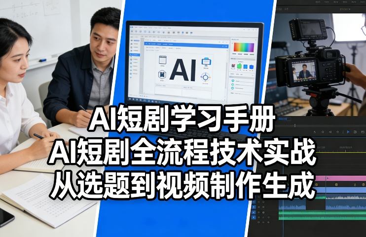 AI短剧学习手册，AI短剧全流程技术实战，从选题到视频制作生成-K6源码网