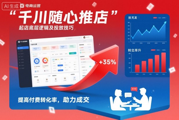 千川随心推起店底层逻辑及投放技巧,提高付费转化率,助力成交-K6源码网