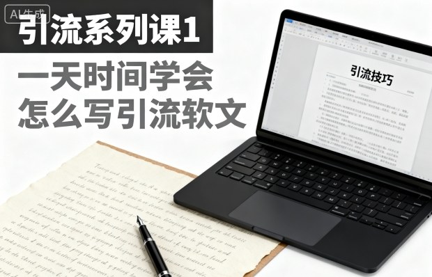 引流系列课1,一天时间学会怎么写引流软文-K6源码网