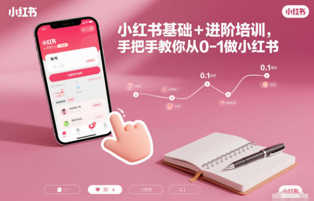 小红书基础+进阶培训,手把手教你从0-1做小红书-K6源码网