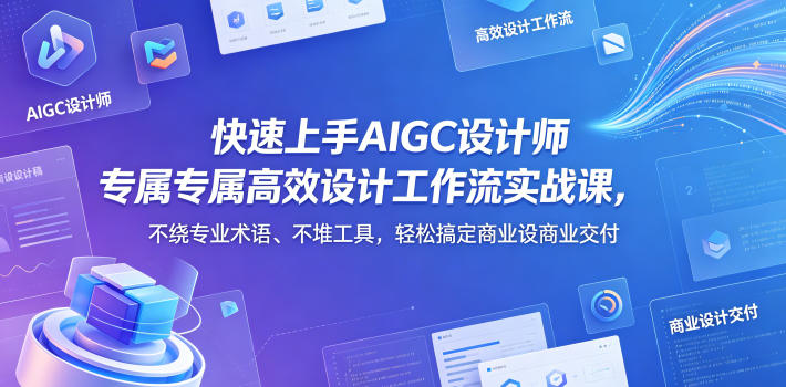 快速上手AIGC设计师专属高效设计工作流实战课，不绕专业术语、不堆工具，轻松搞定商业设计交付-K6源码网