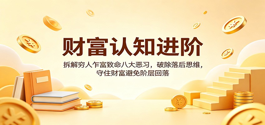 财富认知进阶：拆解穷人乍富致命八大恶习，破除落后思维，守住财富避免阶层回落-K6源码网