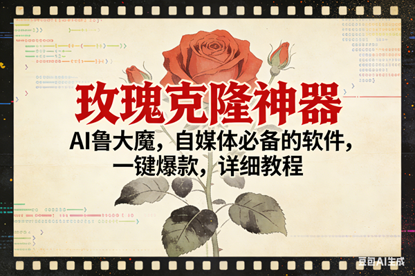 （17000期）玫瑰克隆神器，ai鲁大魔，自媒体必备，一键爆款，详细使用教程-K6源码网