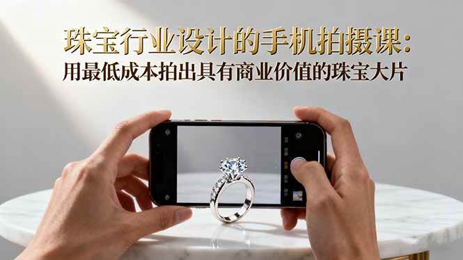 (16385期)珠宝行业设计的手机拍摄课:用最低成本拍出具有商业价值的珠宝大片!-K6源码网