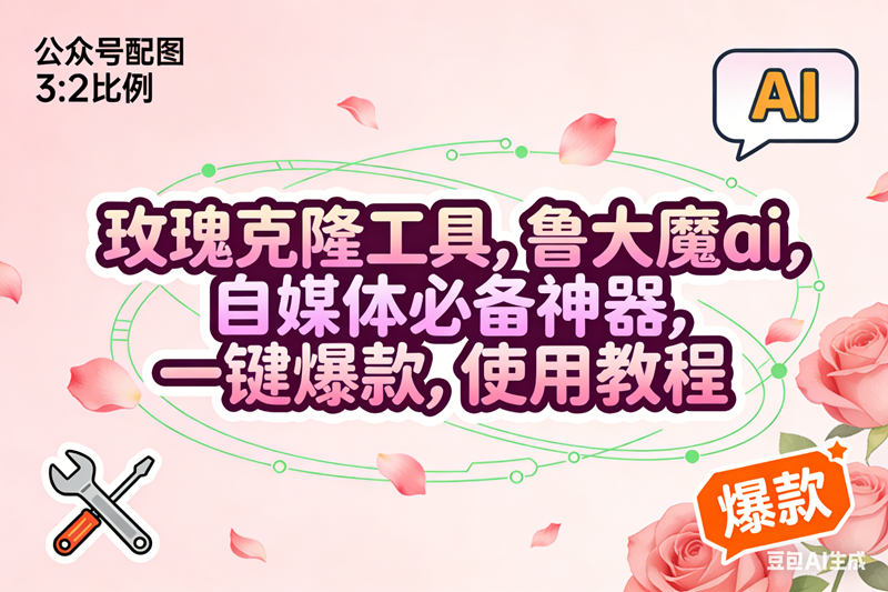 （16859期）玫瑰克隆，鲁大魔ai，自媒体必备神器，一键爆款工具，详细使用教程-K6源码网