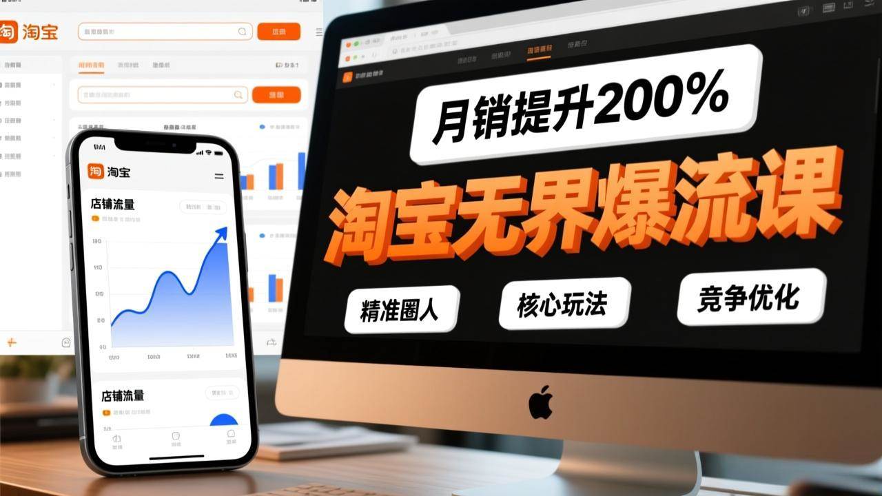 （17132期）淘宝无界爆流课，精准圈人、核心玩法、竞争优化，快速引爆店铺流量，月销提升200%-K6源码网