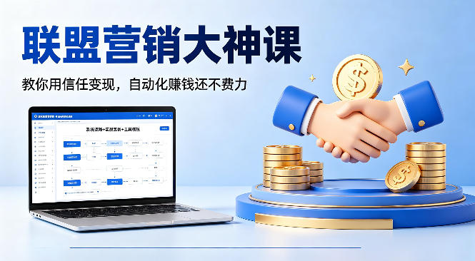 联盟营销大神课，教你用信任变现，自动化賺钱还不费力【原创双语字幕】-K6源码网