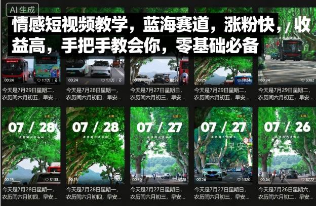 情感短视频教学,蓝海赛道,涨粉快,收益高,手把手教会你,零基础必备-K6源码网