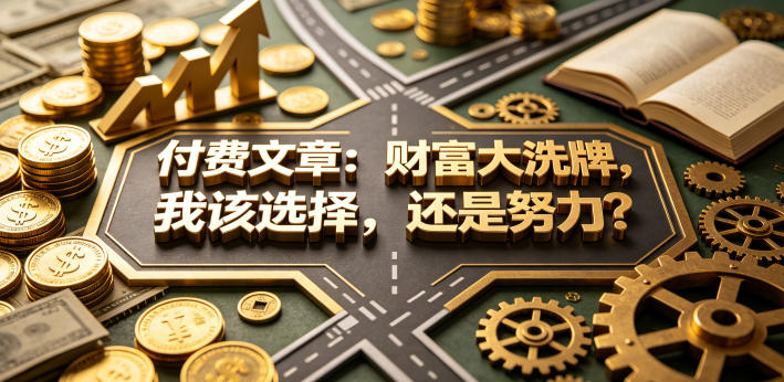 付费文章：财富大洗牌，我该选择，还是努力？-K6源码网