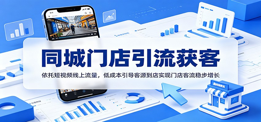 同城门店引流获客:依托短视频线上流量,低成本引导客源到店实现门店客流稳步增长-K6源码网