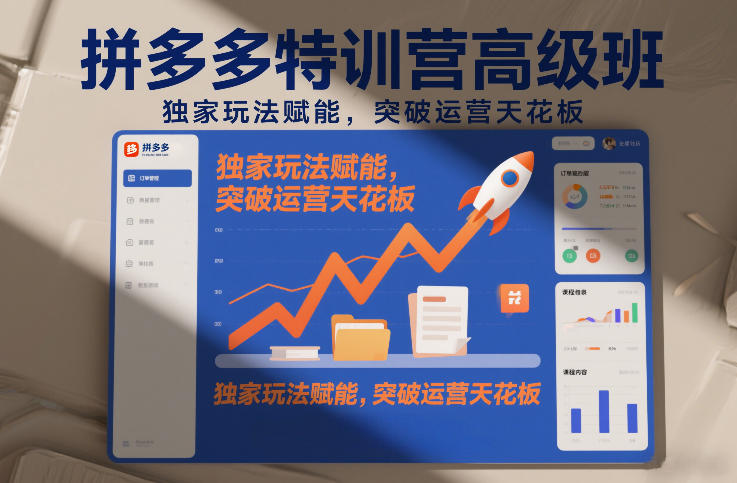 拼多多特训营高阶班，独家玩法赋能，突破运营天花板（更新26年4月18日）-K6源码网