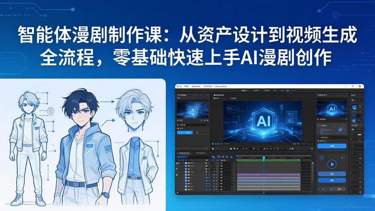 （17709期）智能体漫剧制作课：从资产设计到视频生成全流程，零基础快速上手AI漫剧创作-K6源码网