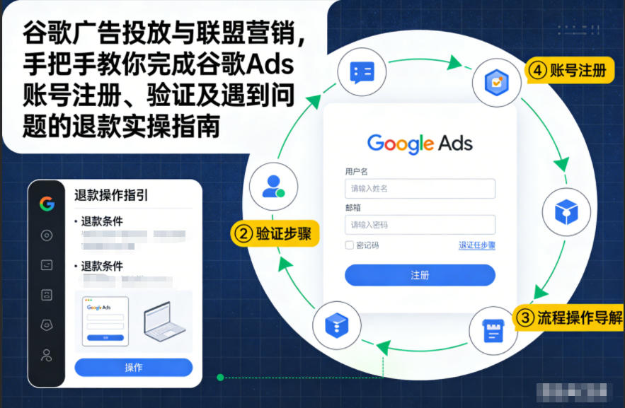 谷歌广告投放与联盟营销，手把手教你完成谷歌Ads账号注册、验证及遇到问题的退款实操指南-K6源码网