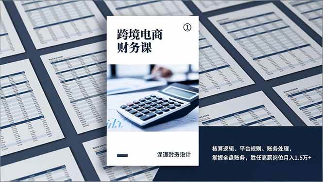 （17036期）跨境电商财务课，核算逻辑、平台规则、账务处理，掌握全盘账务，胜任高薪岗位月入1.5万+-K6源码网