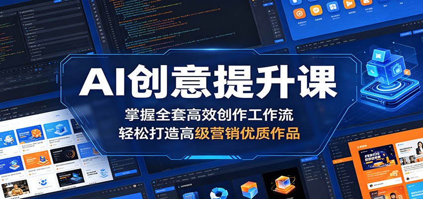 AI创意提升课:掌握全套高效创作工作流,轻松打造高级营销优质作品-K6源码网