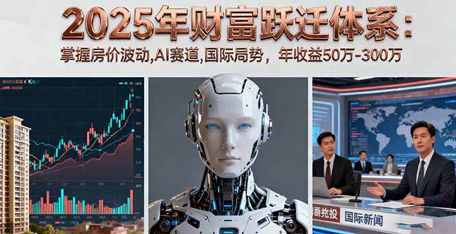 (16217期)2025年财富跃迁体系:掌握房价波动,AI赛道,国际局势,年收益50万-300万-K6源码网