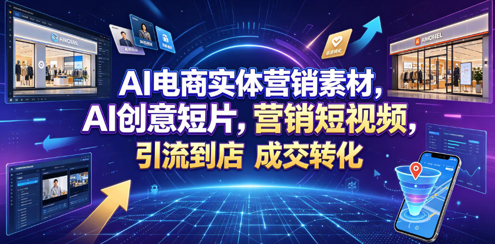 AI电商实体营销素材，AI创意短片，高效打造营销短视频，轻松引流到店，稳定提升门店客流与成交转化-K6源码网