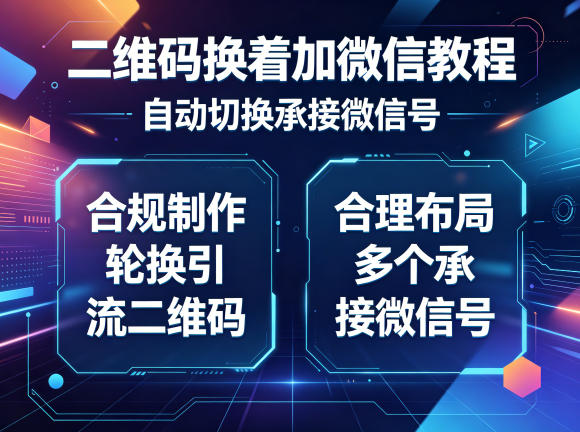 二维码换着加微信教程,自动切换承接微信号,合规制作轮换引流二维码,合理布局多个承接微信号-K6源码网