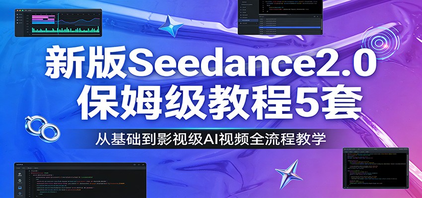 新版Seedance2.0保姆级教程5套：从基础到影视级AI视频全流程教学-K6源码网
