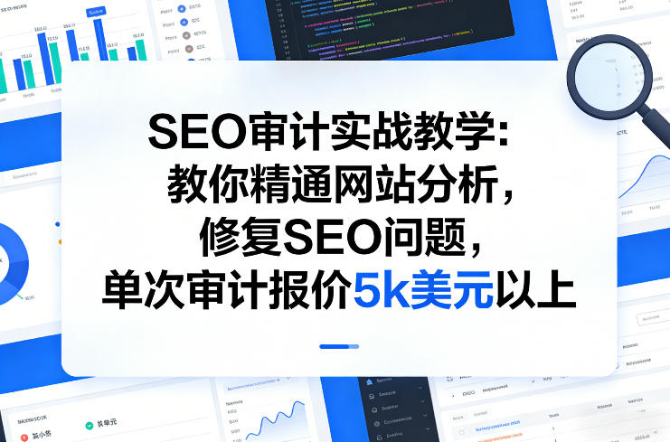 SEO审计实战教学：教你精通网站分析，修复SEO问题，单次审计报价5k美元以上-K6源码网