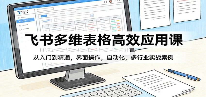 飞书多维表格高效应用课：从入门到精通，界面操作，自动化，多行业实战案例-K6源码网