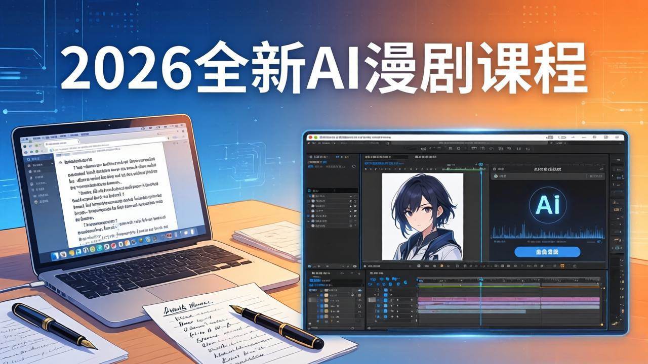（17893期）2026全新AI漫剧课程：覆盖创作全链路，教你写作分镜剪辑配音一站式打造漫剧作品-K6源码网