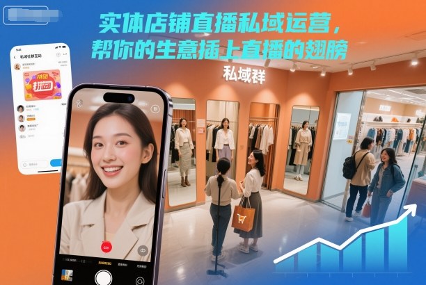 实体店铺直播私域运营,帮你的生意插上直播的翅膀-K6源码网