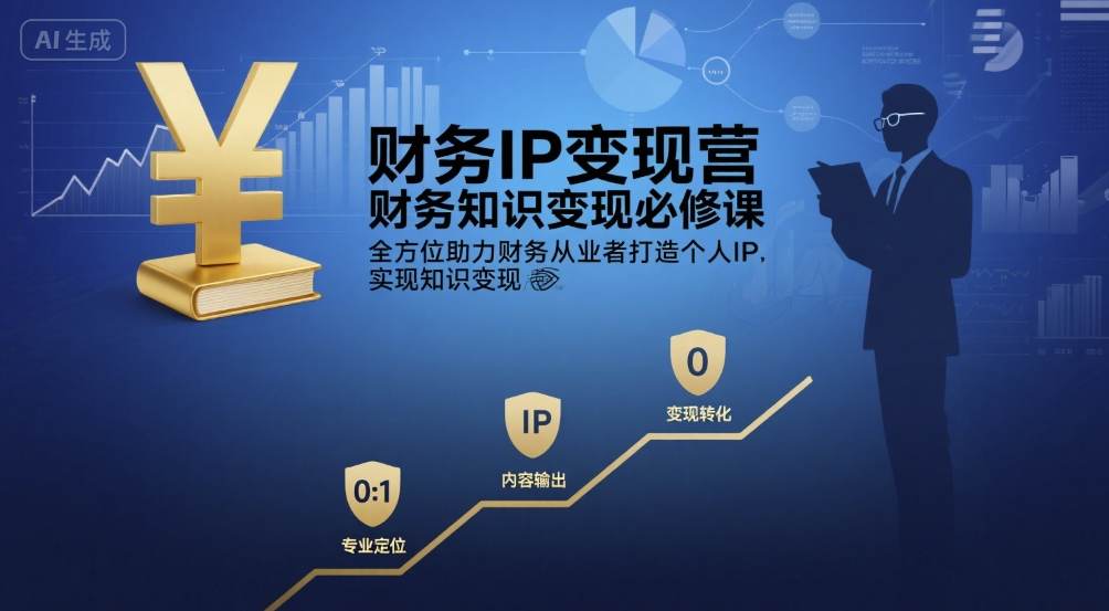 财务IP变现营,财务知识变现必修课,全方位助力财务从业者打造个人IP,实现知识变现-K6源码网