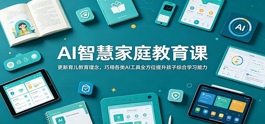 AI智慧家庭教育课:更新育儿教育理念,巧用各类AI工具全方位提升孩子综合学习能力-K6源码网