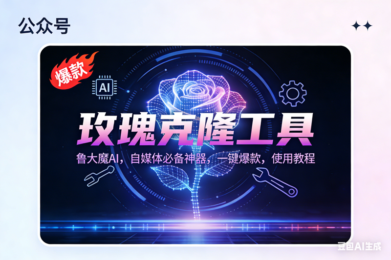 （16881期）玫瑰克隆神器，鲁大魔ai，自媒体必备，一键爆款工具，详细教程-K6源码网