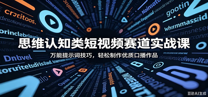 思维认知类短视频赛道实战课:万能提示词技巧,轻松制作优质口播作品-K6源码网