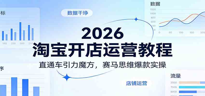 2026淘宝开店运营教程：直通车引力魔方，赛马思维爆款实操-K6源码网