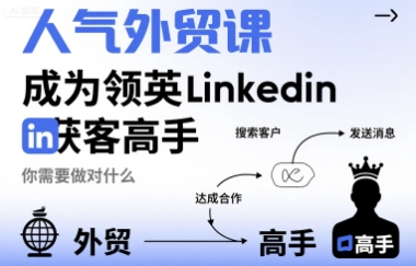 人气外贸课-成为领英Linkedin获客高手,你需要做对什么-K6源码网