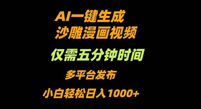 (16320期)AI一键生成沙雕动漫视频,只需5分钟,小白轻松日入1000+-K6源码网