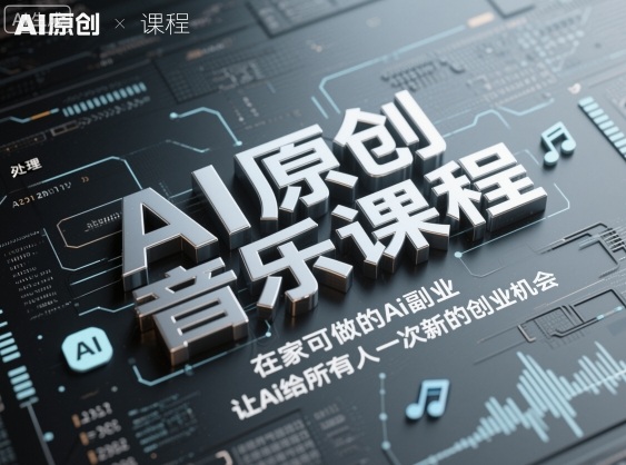 AI原创音乐课程,在家可做的Ai副业,让Ai给所有人一次新的创业机会-K6源码网