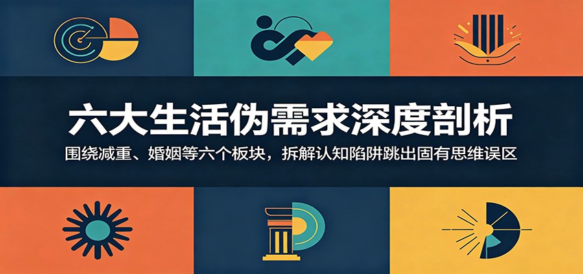 六大生活伪需求深度剖析:围绕减重、婚姻等六个板块,拆解认知陷阱跳出固有思维误区 六大生活伪需求深度剖析:围绕减重、婚姻等六个板块,拆解认知陷阱跳出固有思维误区
