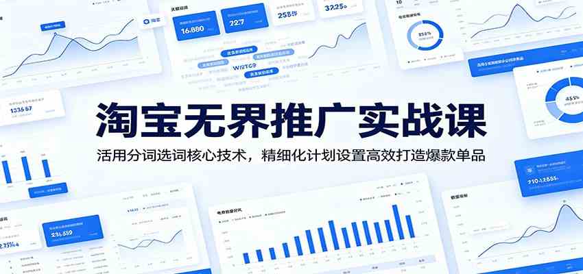 淘宝无界推广实战课:活用分词选词核心技术,精细化计划设置高效打造爆款单品-K6源码网