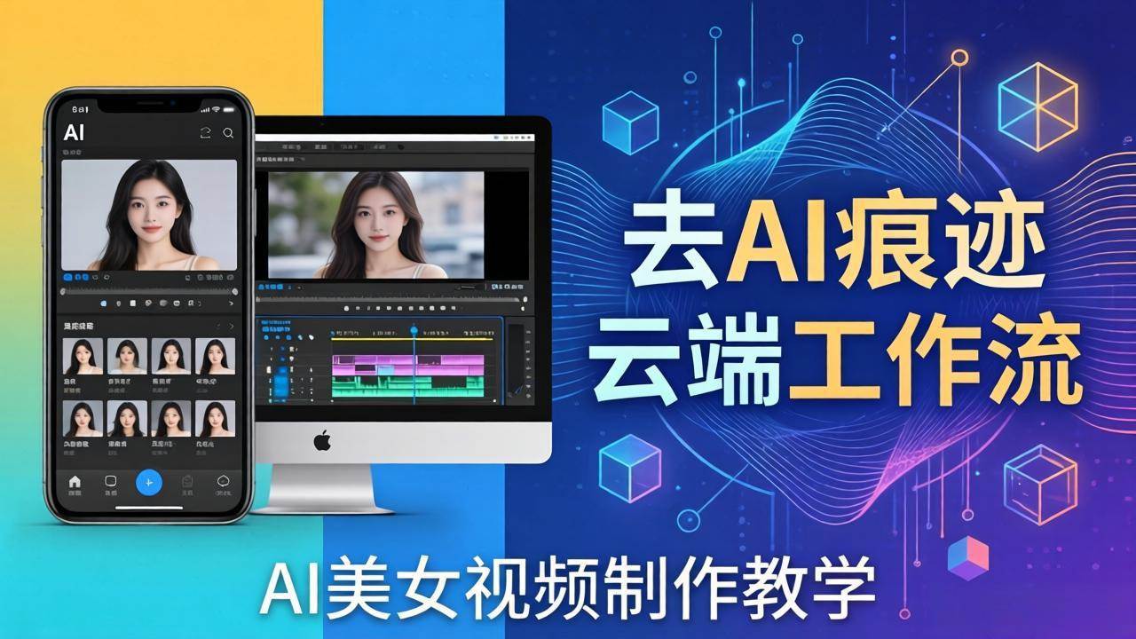 （17928期）AI美女视频制作教学：去AI痕迹，云端工作流出图，手机电脑均可，不需要配置-K6源码网