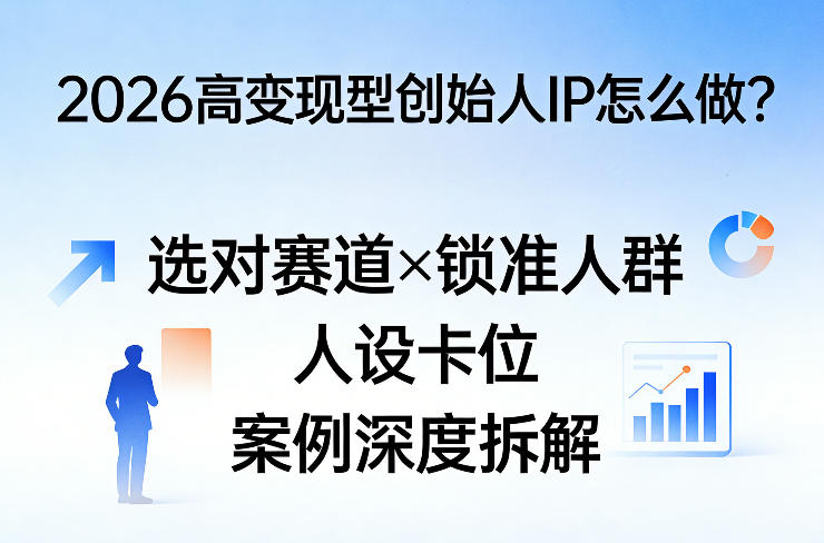 2026高变现型创始人IP怎么做？选对赛道×锁准人群×人设卡位×案例深度拆解-K6源码网