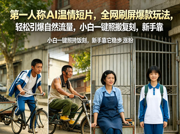 第一人称AI温情短片，全网刷屏爆款玩法，轻松引爆自然流量，小白一键照搬复刻，新手靠它稳步涨粉-K6源码网