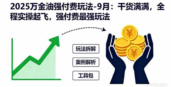 (16202期)2025万金油强付费玩法-9月:干货满满,全程实操起飞,强付费最强玩法-K6源码网