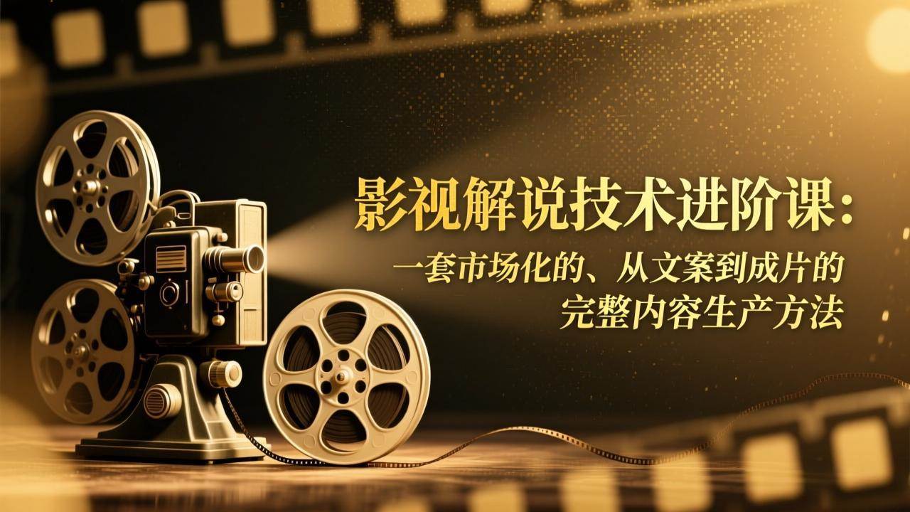 （17185期）影视解说技术进阶课：一套市场化的、从文案到成片的完整内容生产方法-K6源码网