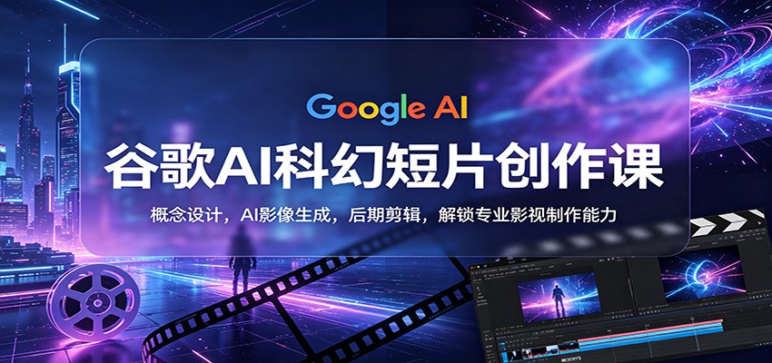 谷歌AI科幻短片创作课：概念设计，AI影像生成，后期剪辑，解锁专业影视制作能力-K6源码网