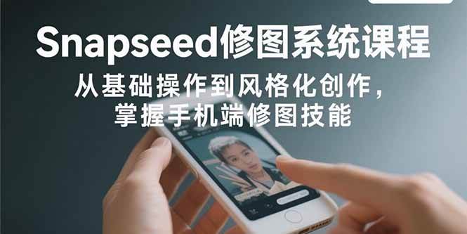(15732期)Snapseed修图系统课程:从基础操作到风格化创作,掌握手机端修图技能-K6源码网