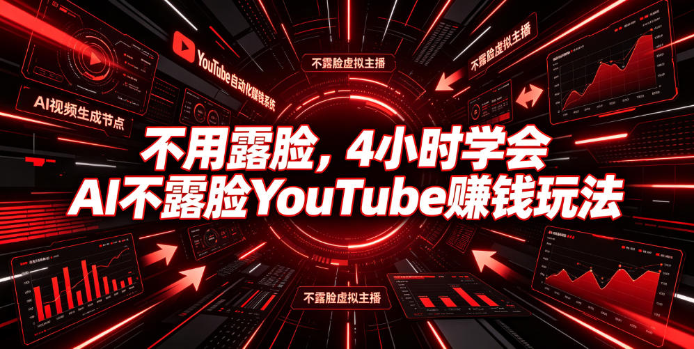 不用露脸，4小时学会AI不露脸YouTube賺钱玩法【原创双语字幕】-K6源码网