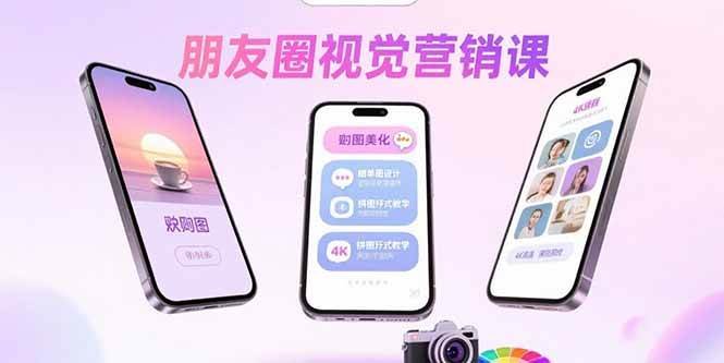 （15866期）朋友圈视觉营销课：问候图美化，晒单图设计，拼图玩法教学-K6源码网