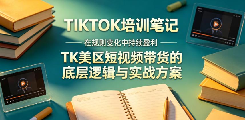 视界跨境TIKTOK4月17培训笔记，在规则变化中持续盈利，TK美区短视频带货的底层逻辑与实战方案【文档】-K6源码网
