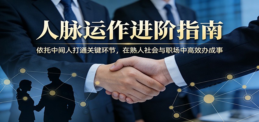 付费文章：人脉运作进阶指南，依托中间人打通关键环节，在熟人社会与职场中高效办成事-K6源码网
