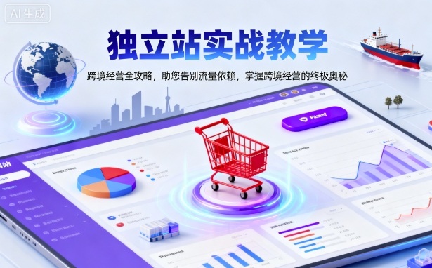 独立站实战教学,跨境经营全攻略,助您告别流量依赖,掌握跨境经营的终极奥-K6源码网
