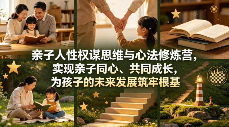 亲子人性权谋思维与心法修炼营，实现亲子同心、共同成长，为孩子的未来发展筑牢根基【音频】-K6源码网